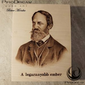 Pirográfia portré Jókai Mór tűzgrafika