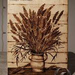 Pirográfia levendula faégetés falikép