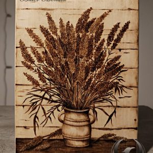 Pirográfia levendula faégetés falikép