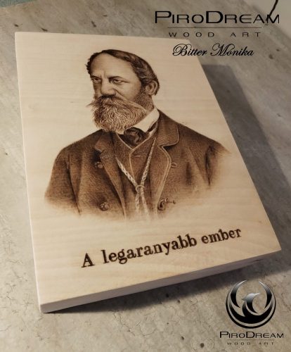 Portré pirográfia Jókai Mór